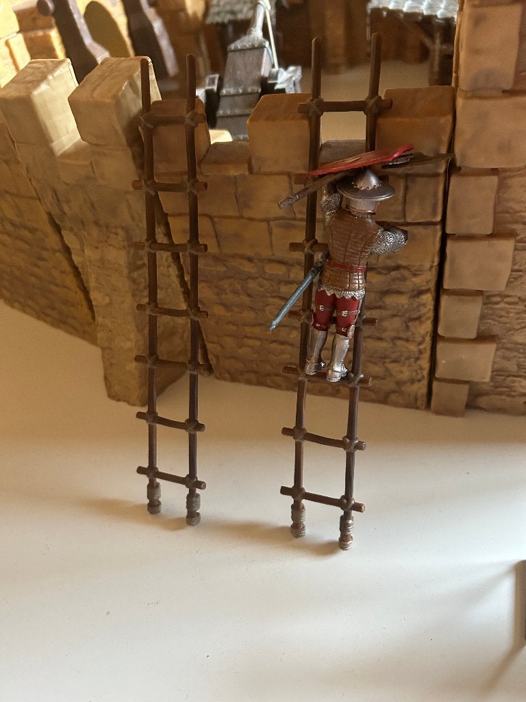 Schleich of Papo ladders en schotten ridder kasteel, Ophalen of Verzenden, Zo goed als nieuw