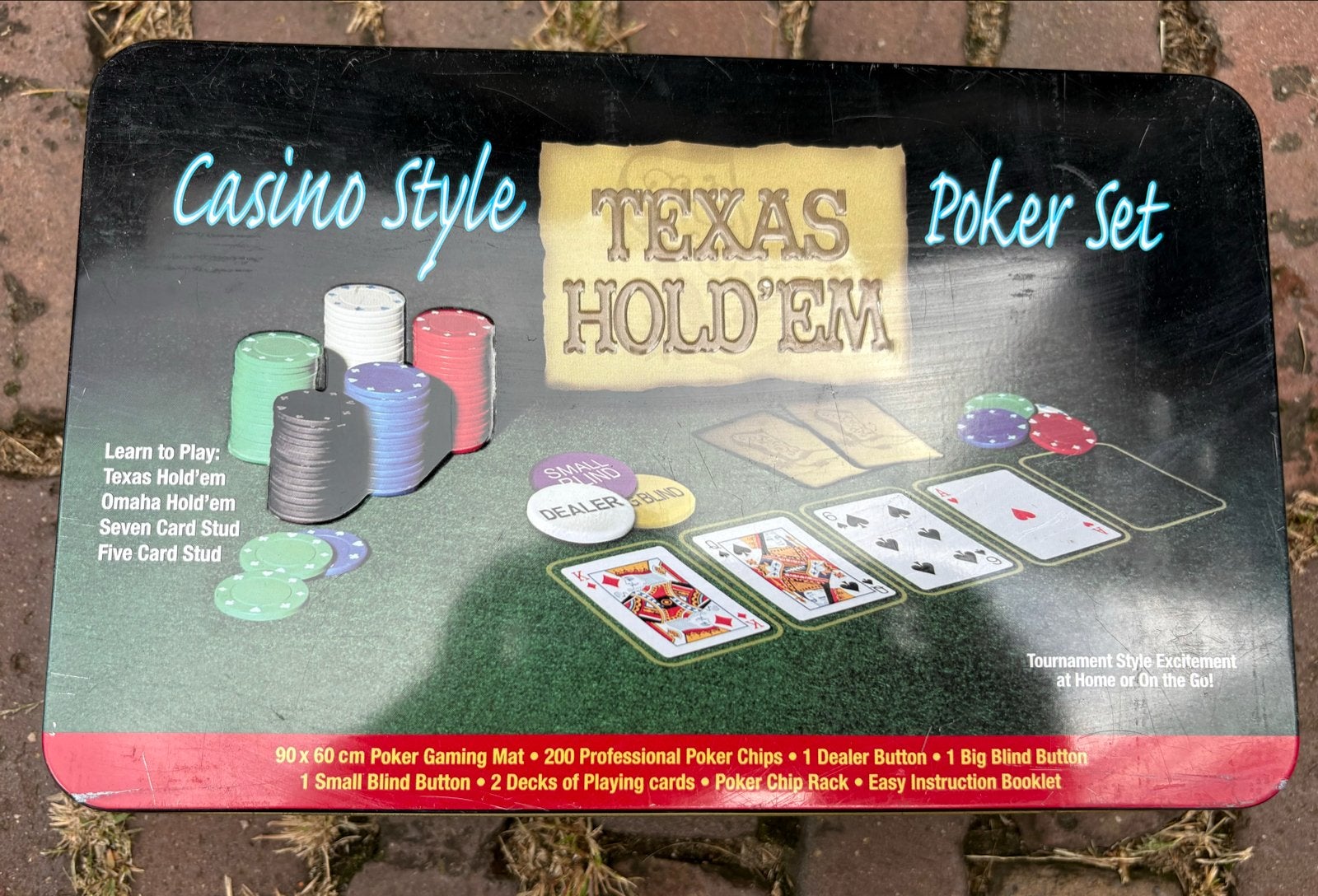 Casino Style Texas Hold'em Poker Set, Drie of vier spelers, Ophalen of Verzenden, Zo goed als nieuw