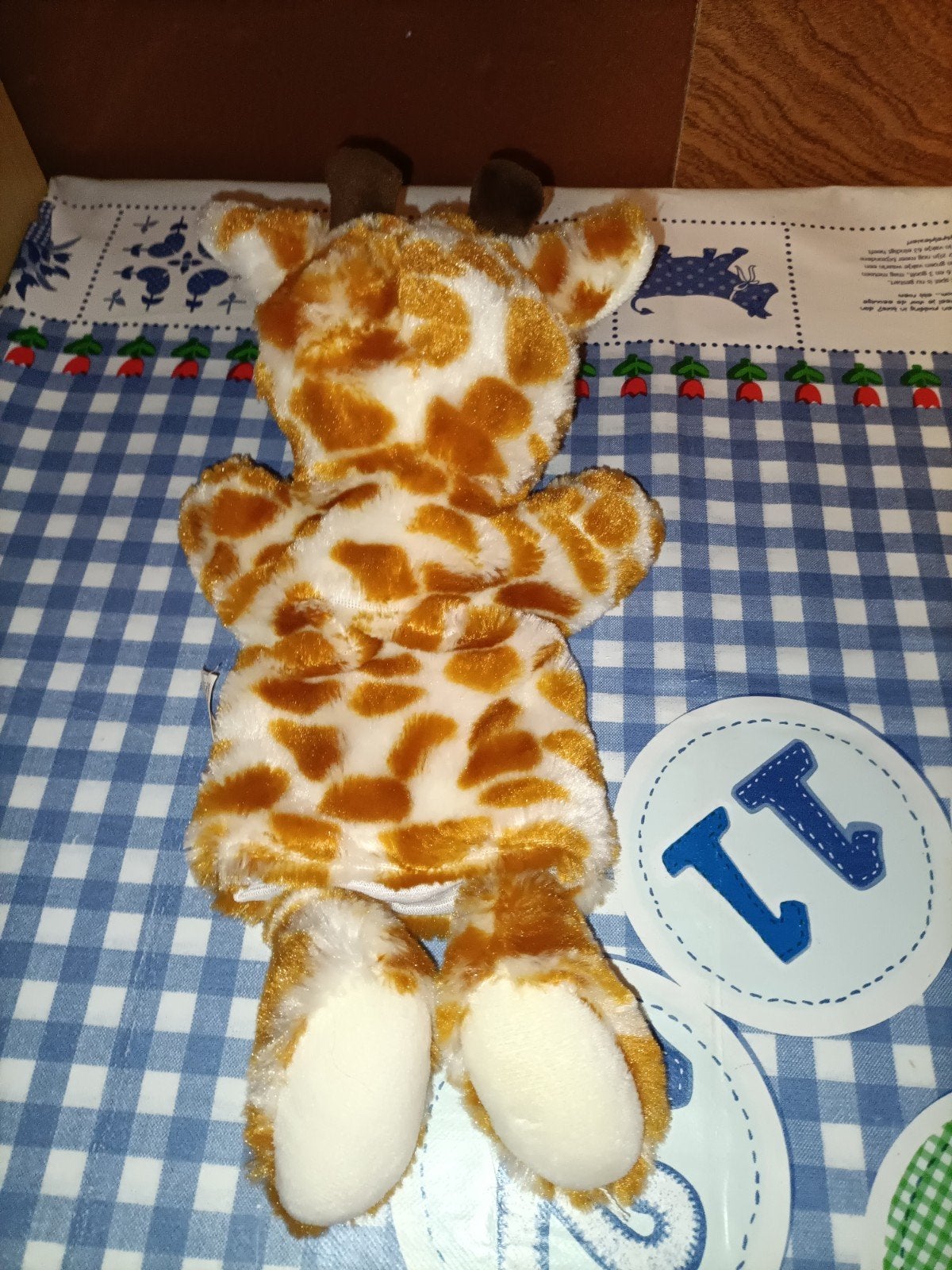 Giraffe handpop Toi-toys 34 cm groot, Ophalen of Verzenden, Zo goed als nieuw, Overige typen