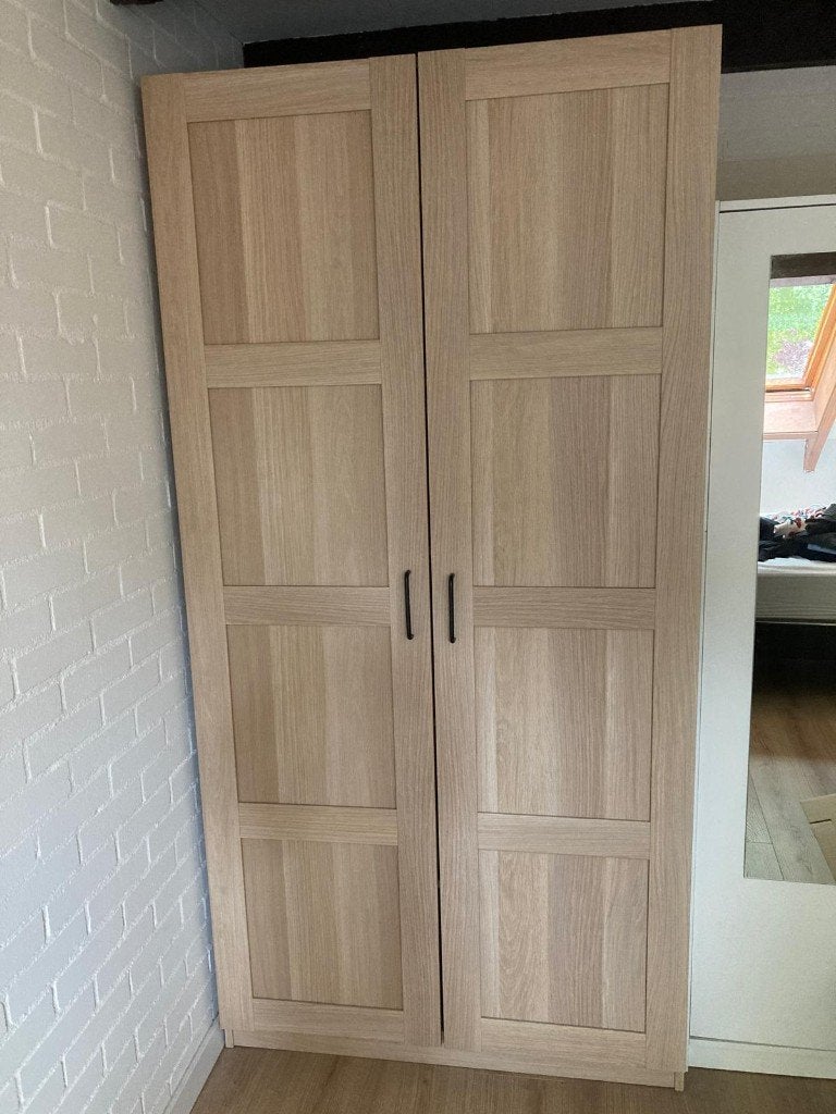 2 IKEA kledingkasten PAX BERGSBO + KLEPPSTAD met spiegels, Ophalen, Gebruikt, 200 cm of meer, 50 tot 100 cm