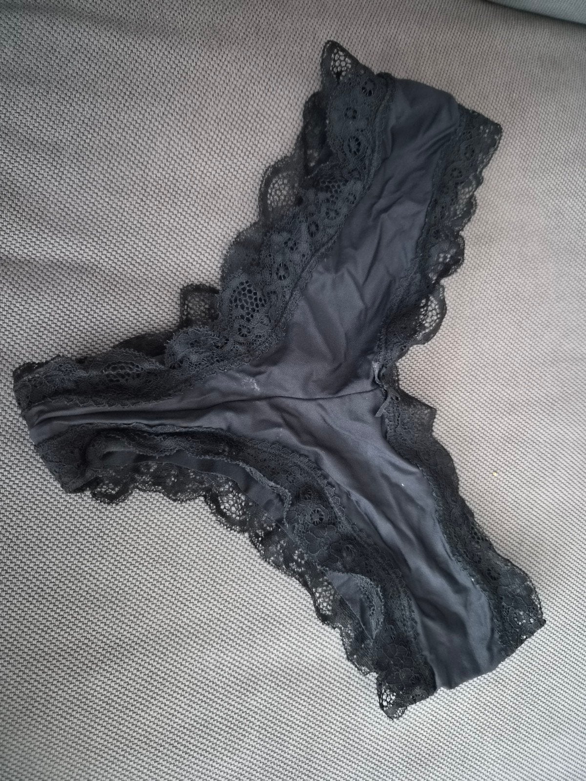 Zwarte string maat s/m, Kleding | Dames, Verzenden, Zwart, Slip