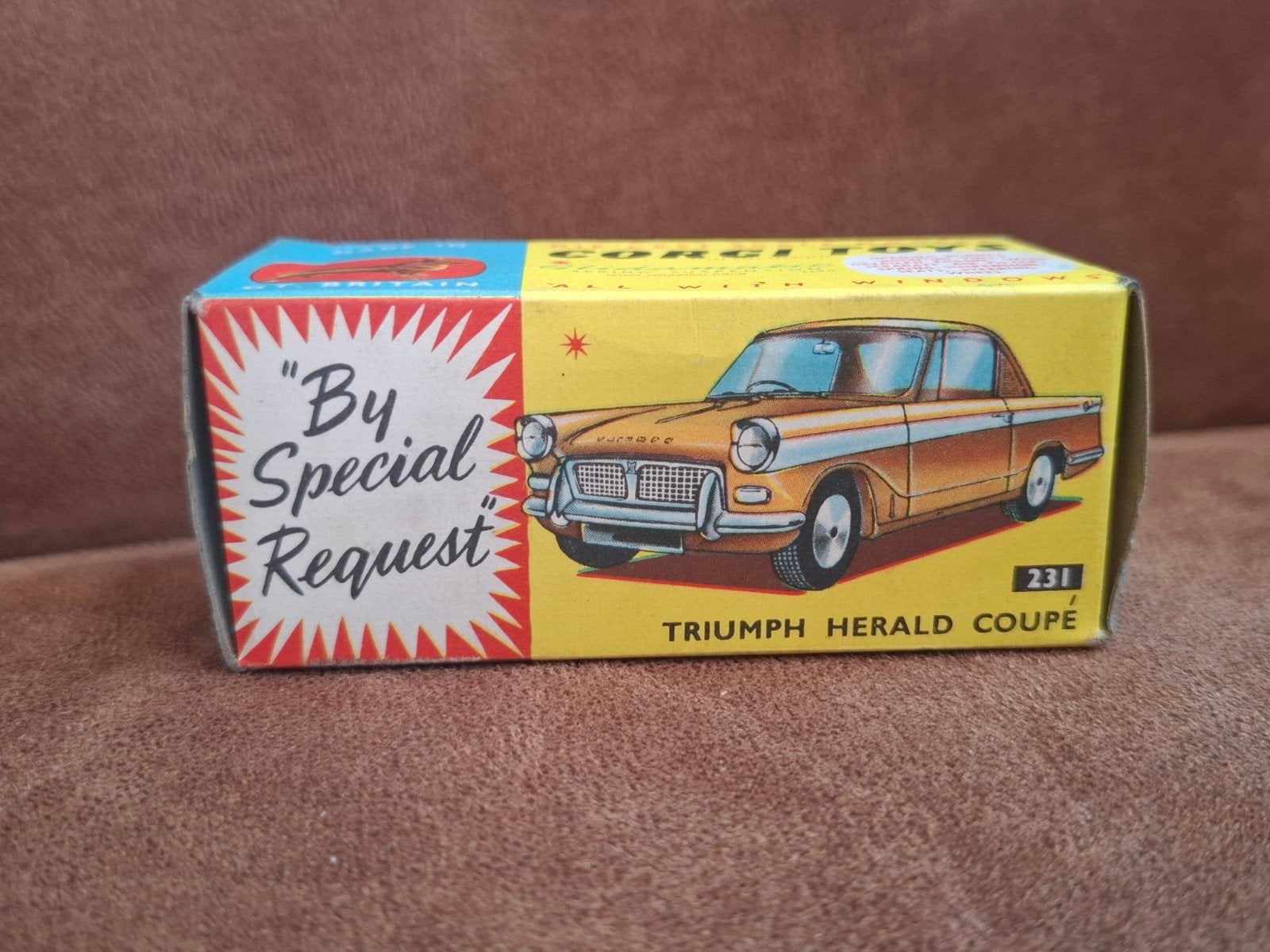 Corgi Toys 231 Triumph Herald lege doos, Ophalen of Verzenden