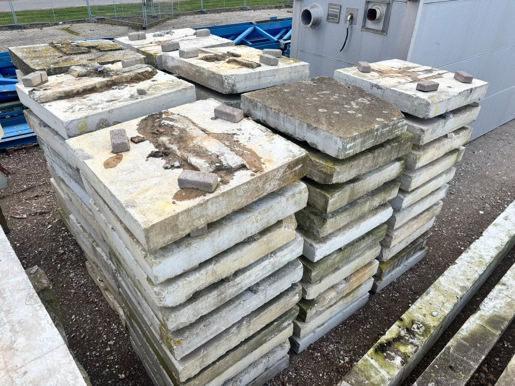 Betonplaten / funderingsplaten 120x120 en 175 mm | 50 stuks, Ophalen, Gebruikt, Overige typen, 10 m² of meer