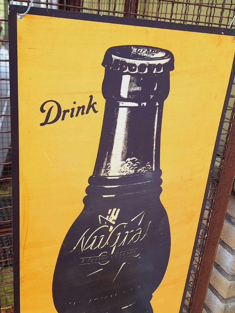 Zeldzaam reclamebord, usa tin sign van NuGrape drinks., Reclamebord, Gebruikt, ., Ophalen of Verzenden
