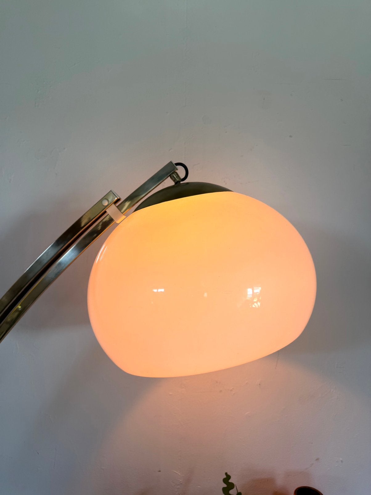 Vintage XL verstelbare booglamp, Geoffredo Reggiani ‘70, Huis en Inrichting, Geoffredo Reggiani, Kunststof, Zo goed als nieuw