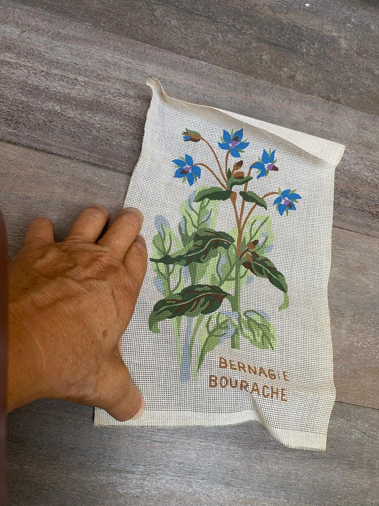 7 borduurdoeken aromatische planten Vintage Nieuw, Verzenden, Nieuw, Handborduren, Patroon