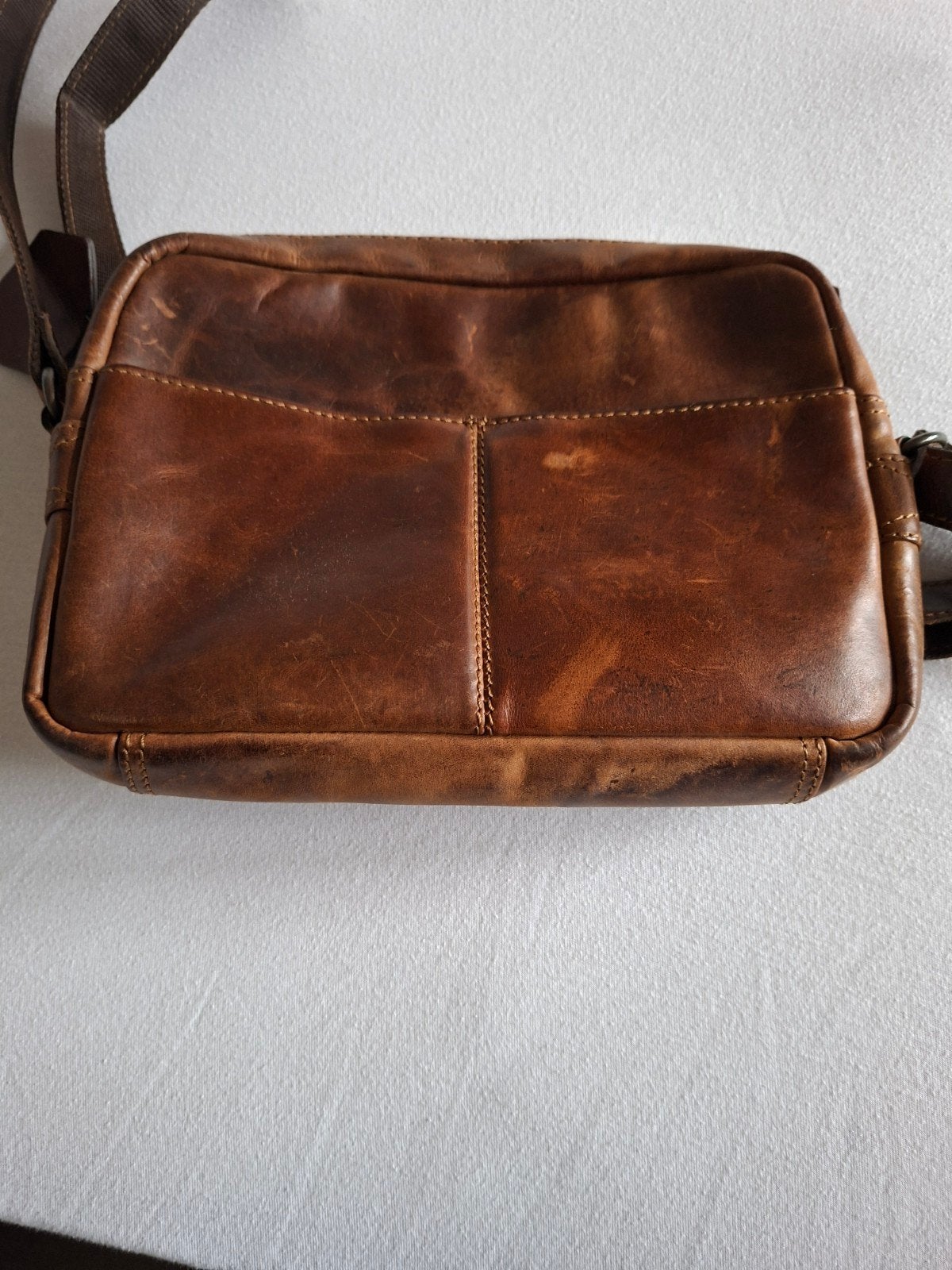 Bruine leren handtas van Bear Design, Ophalen, Gebruikt, Bruin, Handtas