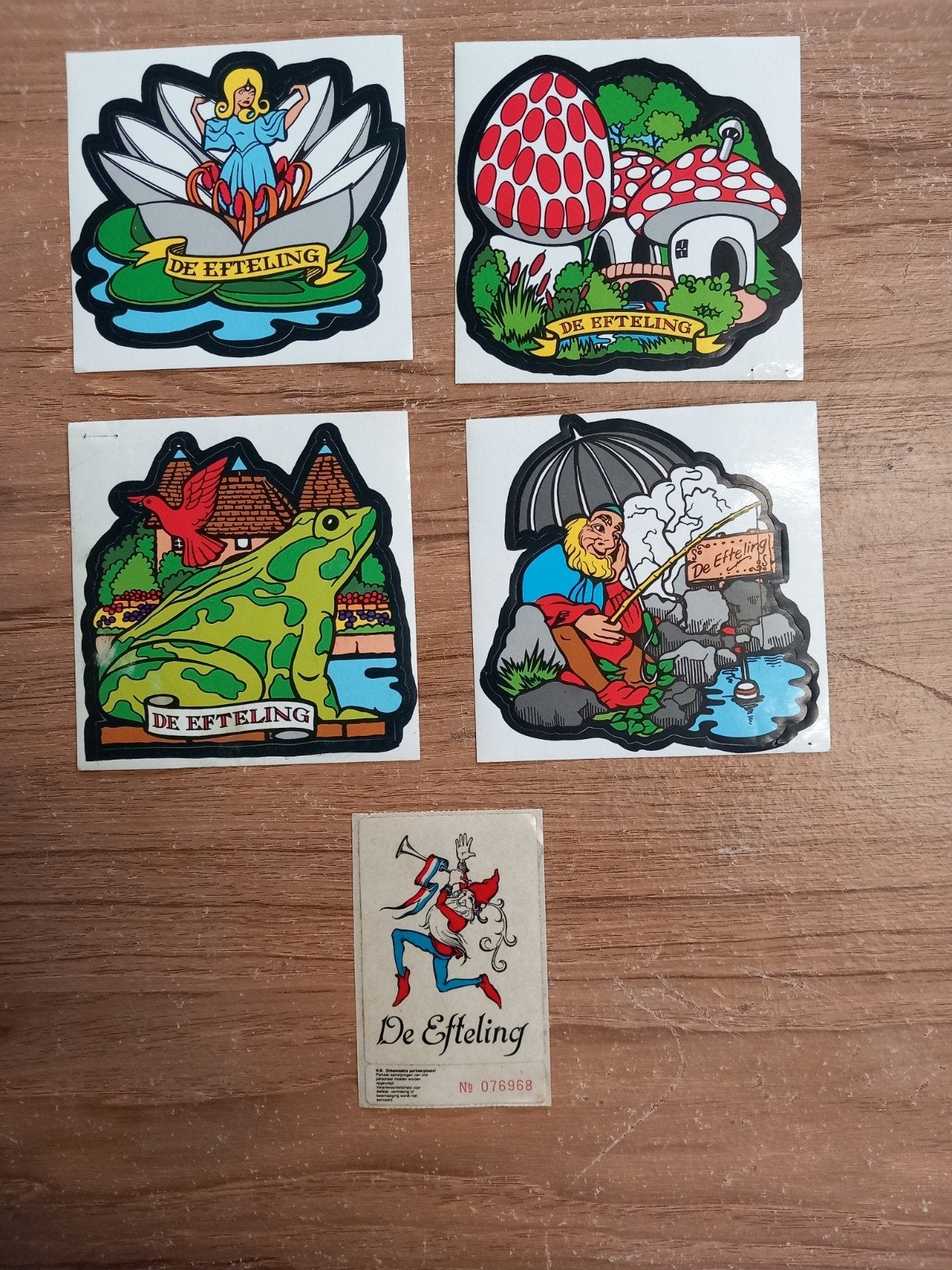 Stickers uit de oude doos Efteling, Verzamelen, Efteling, Ophalen of Verzenden, Zo goed als nieuw, Overige typen