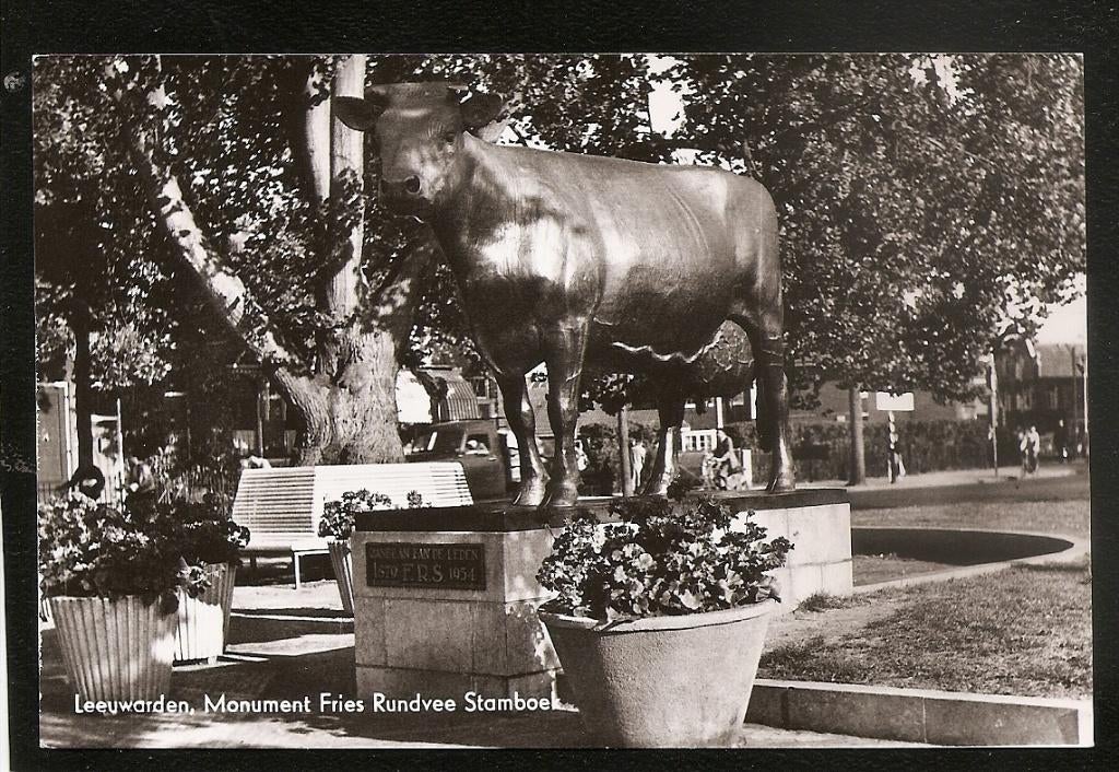 Leeuwarden, Monument Fries Rundvee Stamboek, Ophalen of Verzenden, 1960 tot 1980, Ongelopen, Friesland