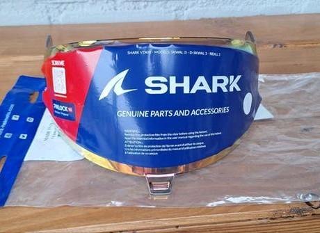 SHARK goud gespiegeld vizier NIEUW, Ophalen of Verzenden, Nieuw met kaartje, Integraalhelm, Shark
