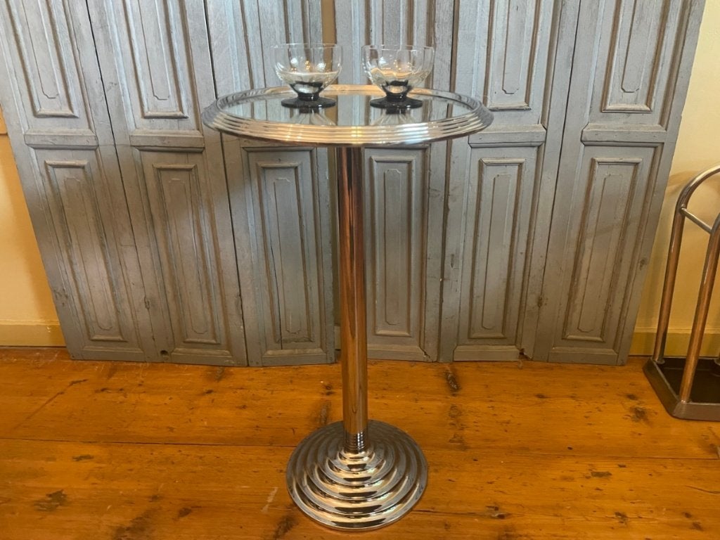 Tafeltje met spiegel Bijzettafel jaren 70 Frans, Ophalen of Verzenden