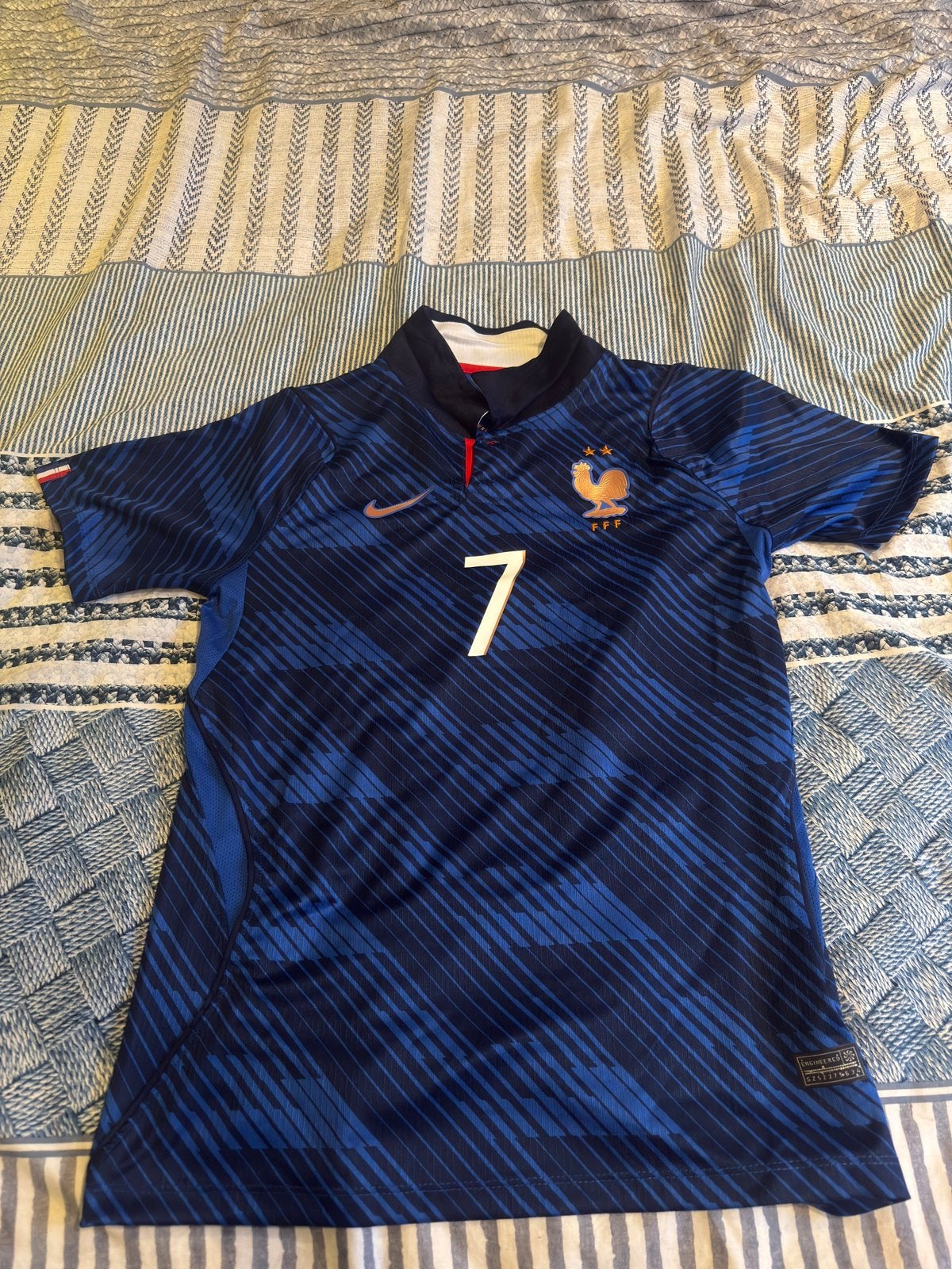 Frankrijk Ousmane Dembélé Thuisshirt Maat S, Blauw, Ophalen of Verzenden, Zo goed als nieuw, Voetbal