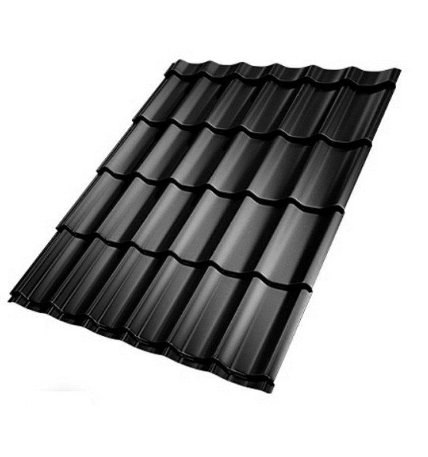 8x dakpanplaat zwart 112 x 190 cm, Doe-het-zelf en Verbouw, Dakpannen en Dakbedekking, Zwart, 5 tot 10 m², Zo goed als nieuw, Metaal
