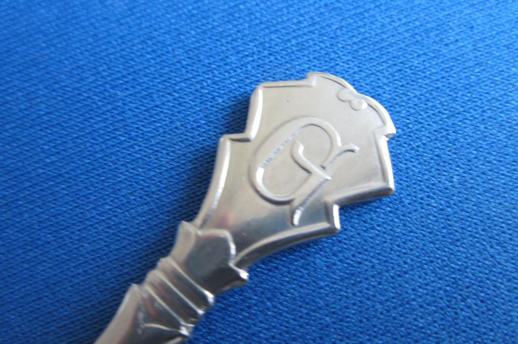 Origineel letterlepeltje Gero Zilmeta “G” 11,8 cm., Ophalen of Verzenden, Zo goed als nieuw, Rvs of Chroom