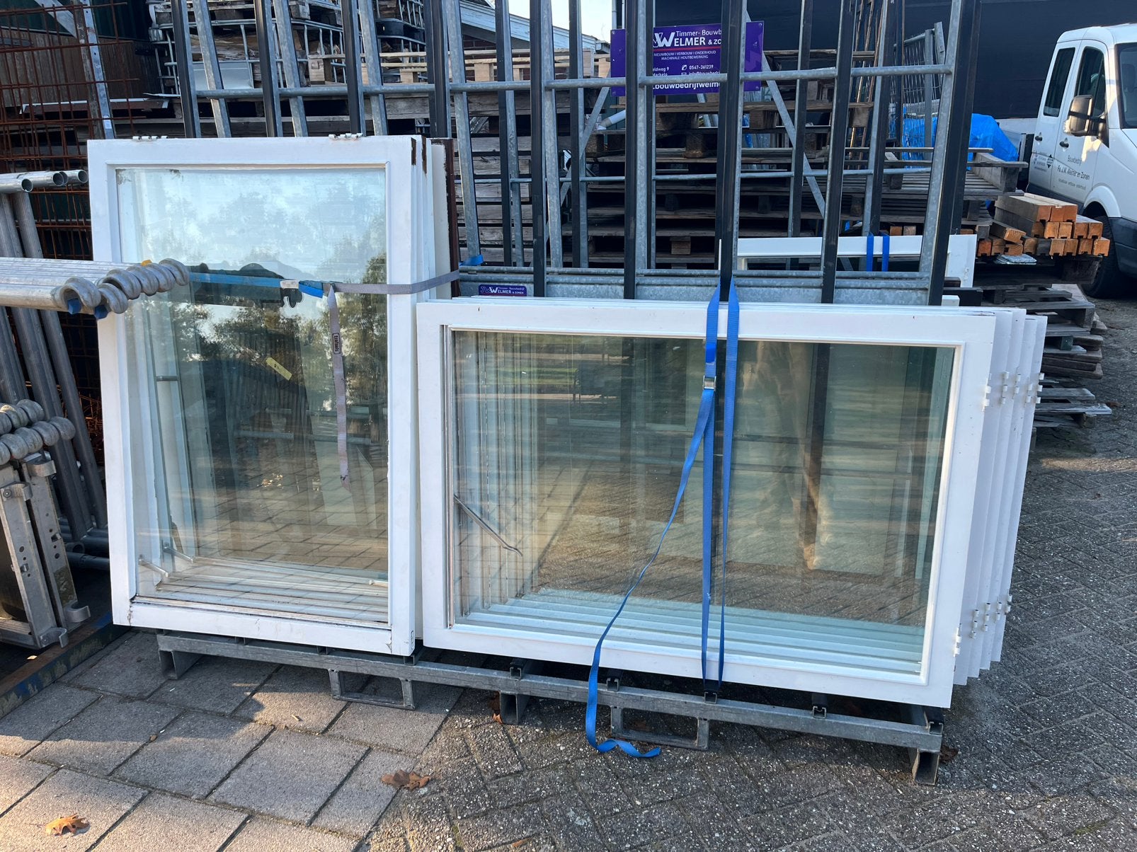 Ramen Red Ceder diverse maten 11 stuks, Gebruikt, Raamkozijn, Inclusief glas, 75 tot 150 cm