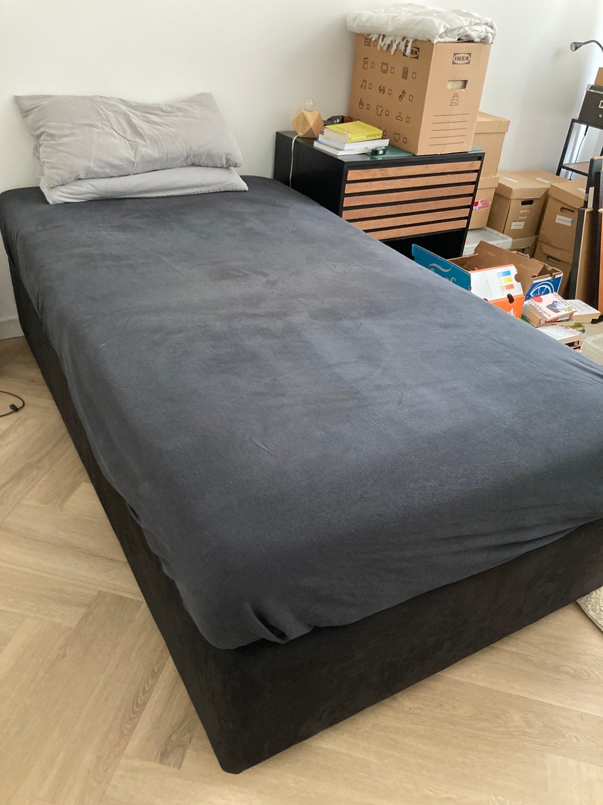 Eenpersoons bed, Ophalen, Gebruikt, Eenpersoons, Zwart