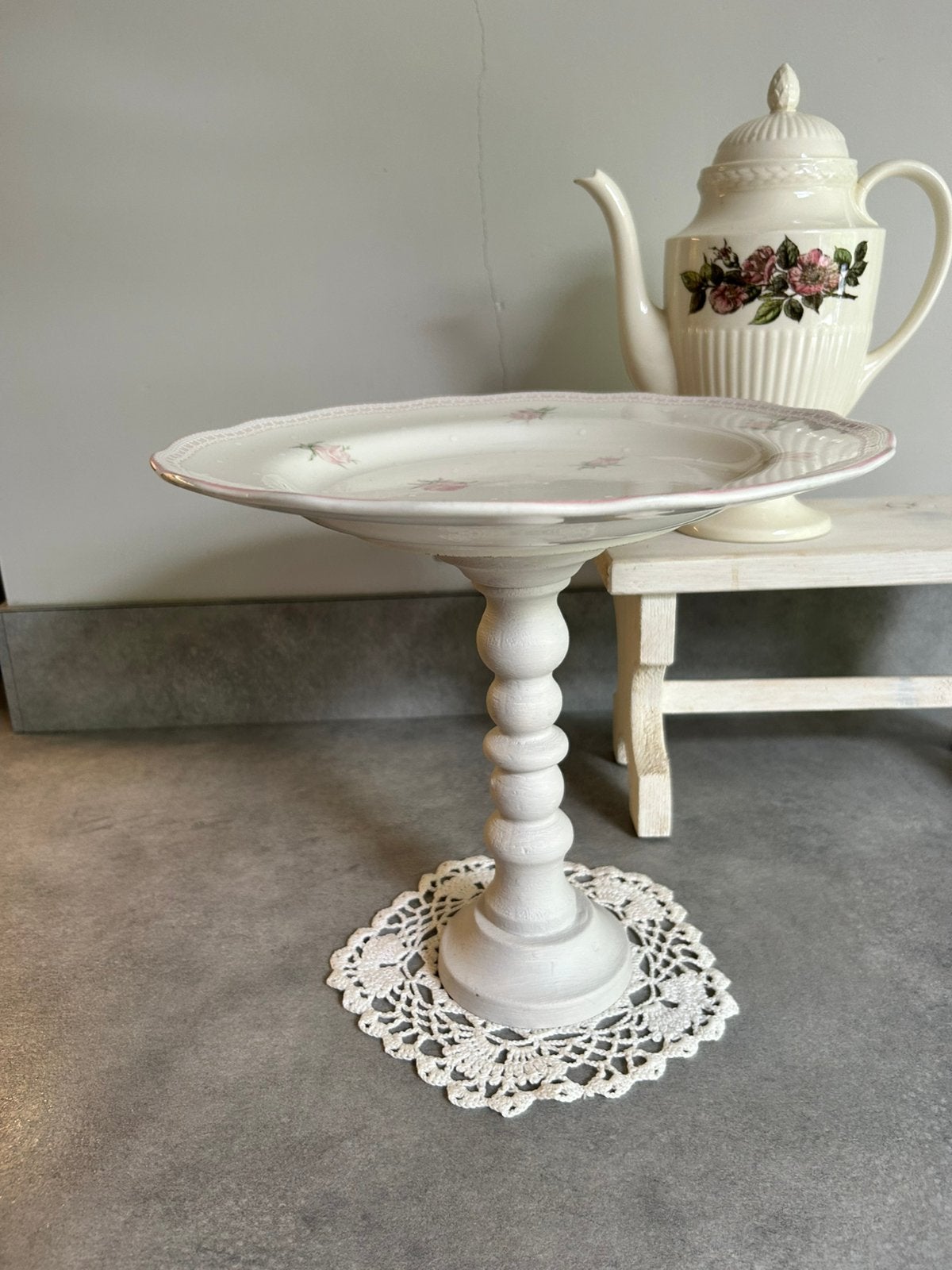 High Tea etagere met roosjes engelse Stijl, Ophalen of Verzenden, Zo goed als nieuw