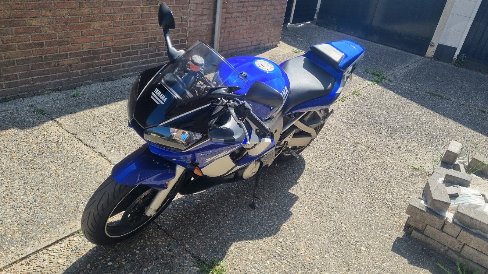 Yamaha R6 - '02 (optie: nieuwe bandenset), Handvatverwarming, 4 cilinders, Gebruikt, Super Sport