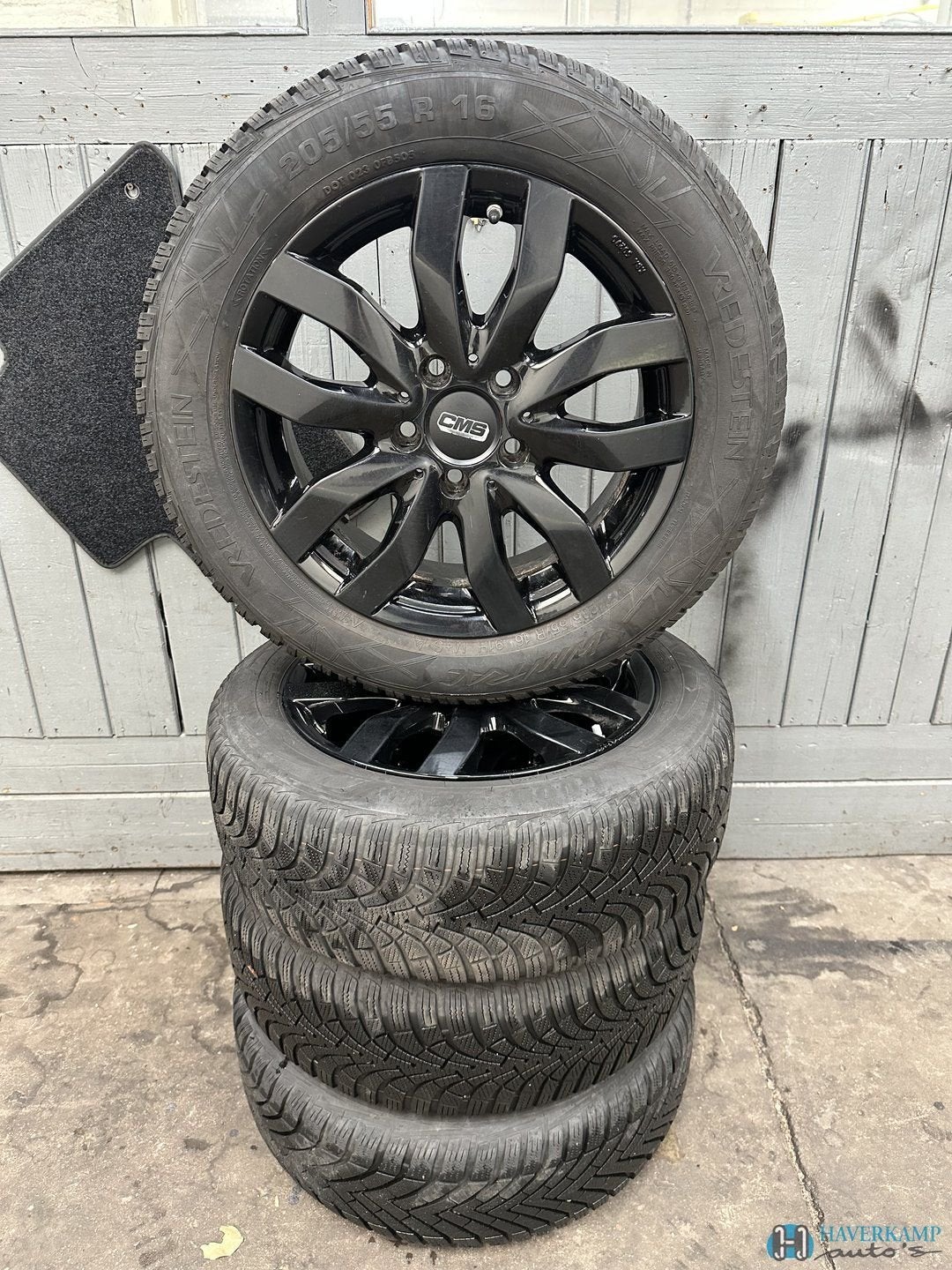 Mini cooper winterset 205 55 16, Auto-onderdelen, Ophalen, Gebruikt, -, Banden en Velgen