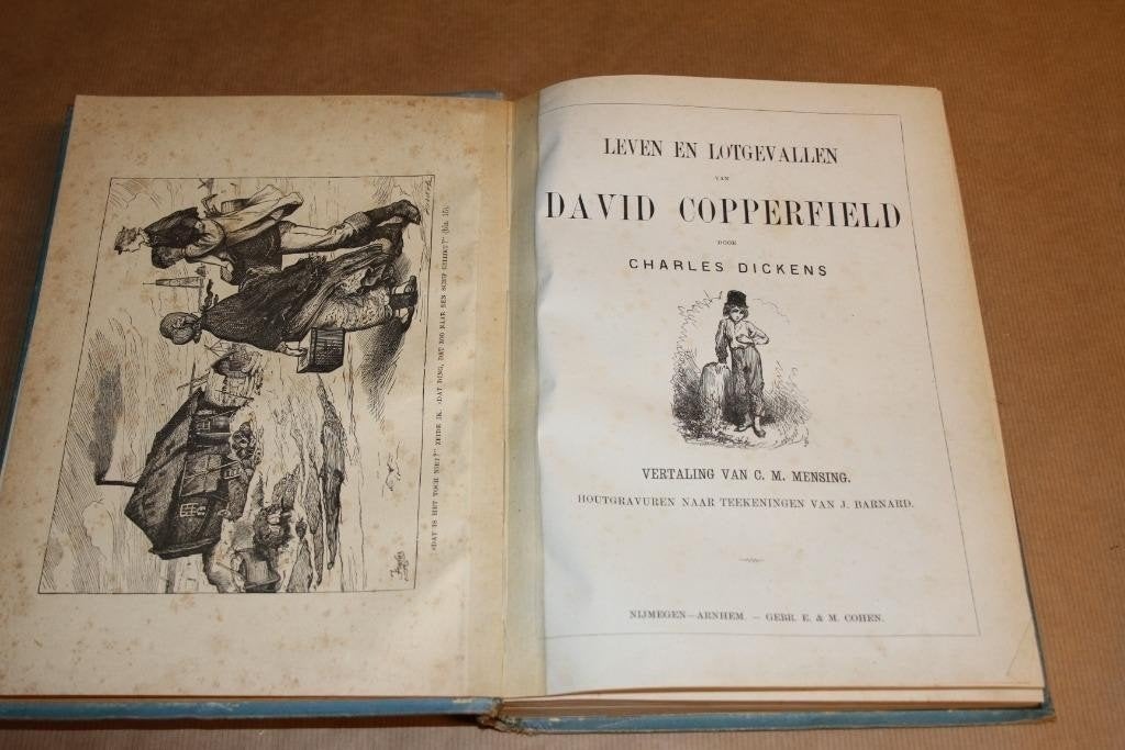 David Copperfield — Dickens, Antiek met Houtgravuren 1887, Ophalen of Verzenden, Gelezen