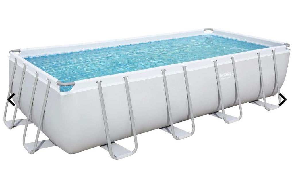 Bestway powersteel zwembad 488x244x122 incl pompen, Tuin en Terras, Zwembaden, 200 tot 300 cm, Zo goed als nieuw, Rechthoekig