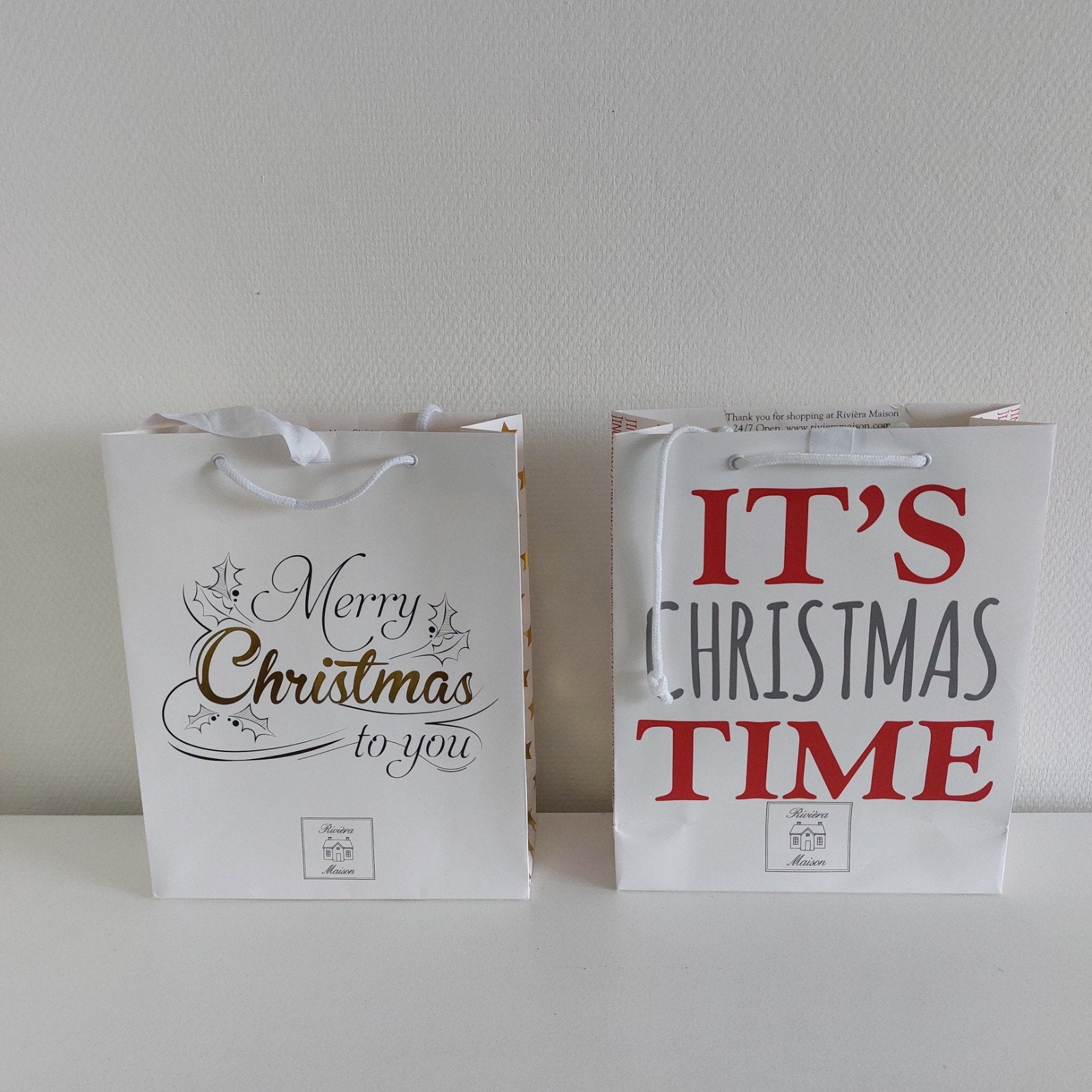 2 Rivièra Maison kado tasjes, Ophalen, Zo goed als nieuw