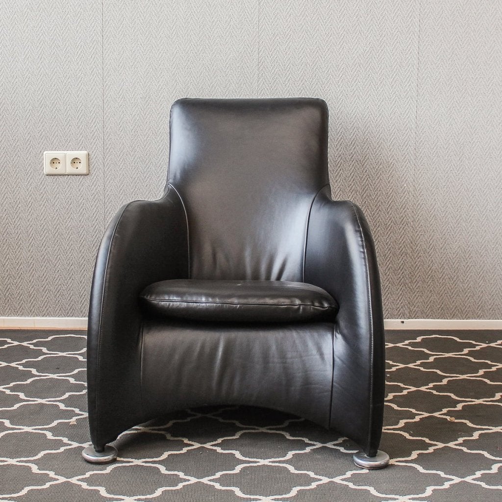 Montis Loge fauteuils - zwart Highland leder, Niet ingevuld, Zo goed als nieuw, Niet ingevuld, Niet ingevuld