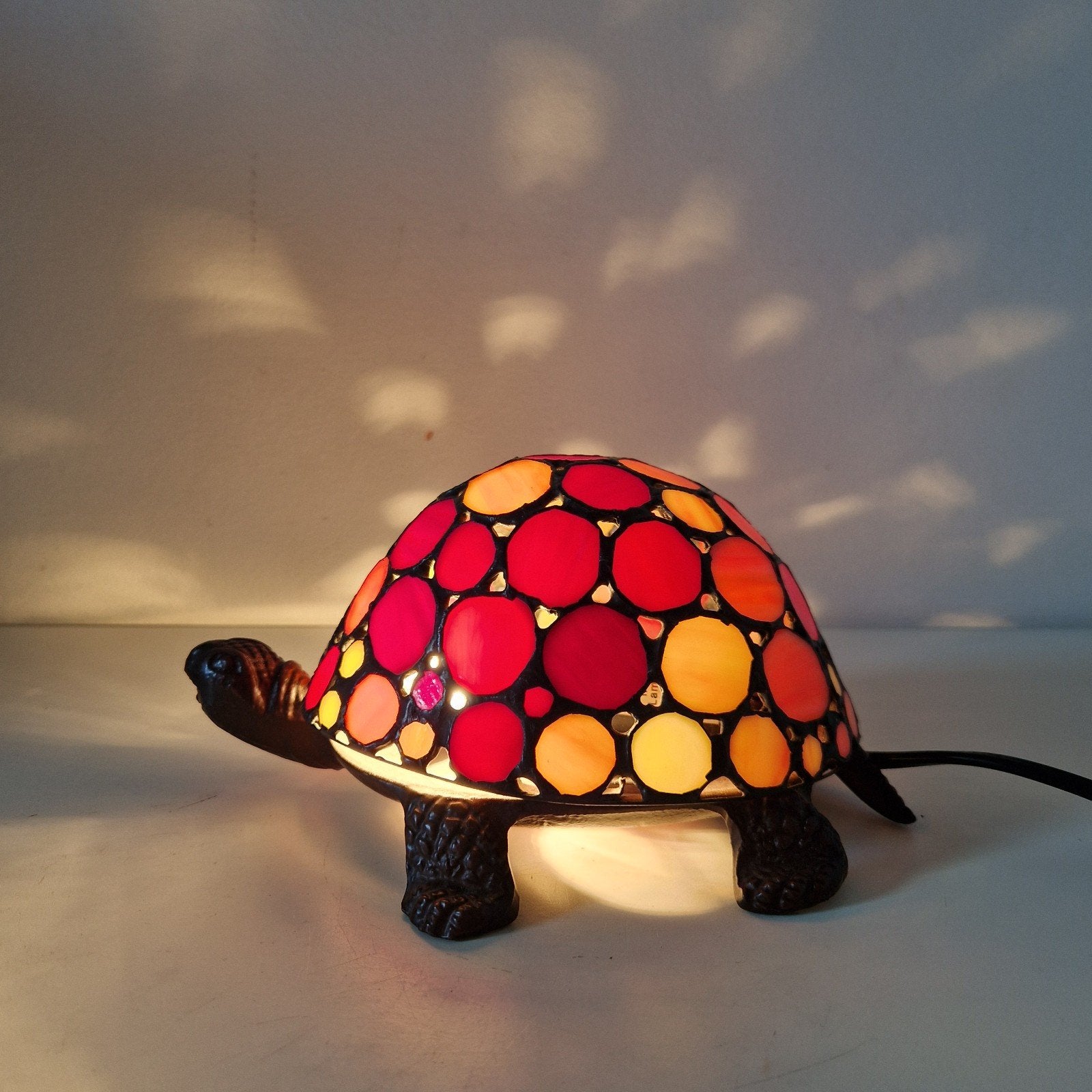 schildpad lamp glas in lood lampje tiffany stijl lamp, Ophalen of Verzenden