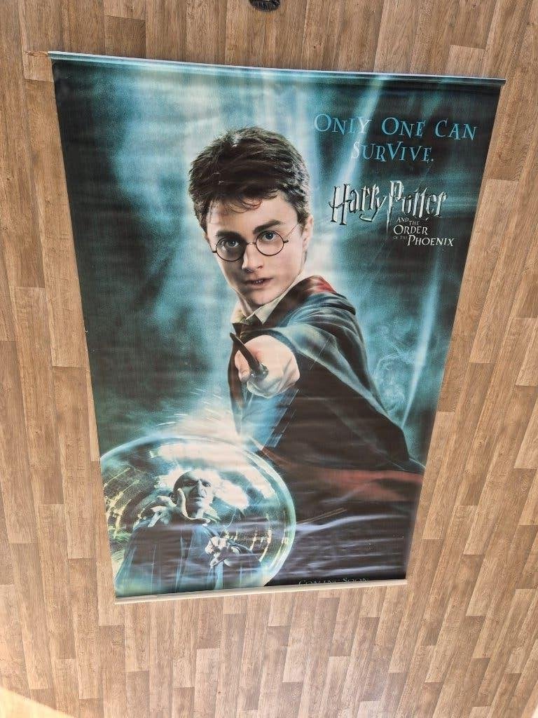 Zeer zeldzame bios banner Harry Potter order of the phoenix, Ophalen, Zo goed als nieuw, Boek of Poster