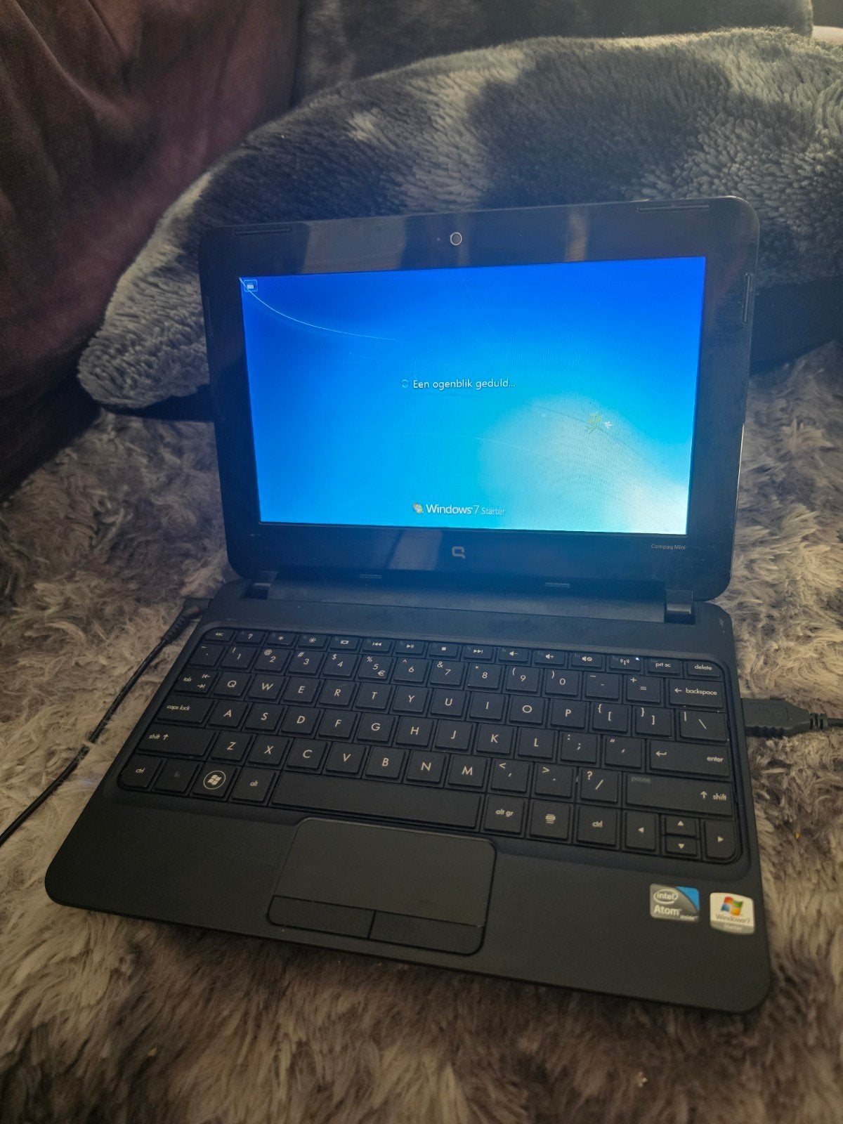 Compaq Mini laptop - Windows 7 Starter, Gebruikt, HDD, Minder dan 4 GB, Qwerty