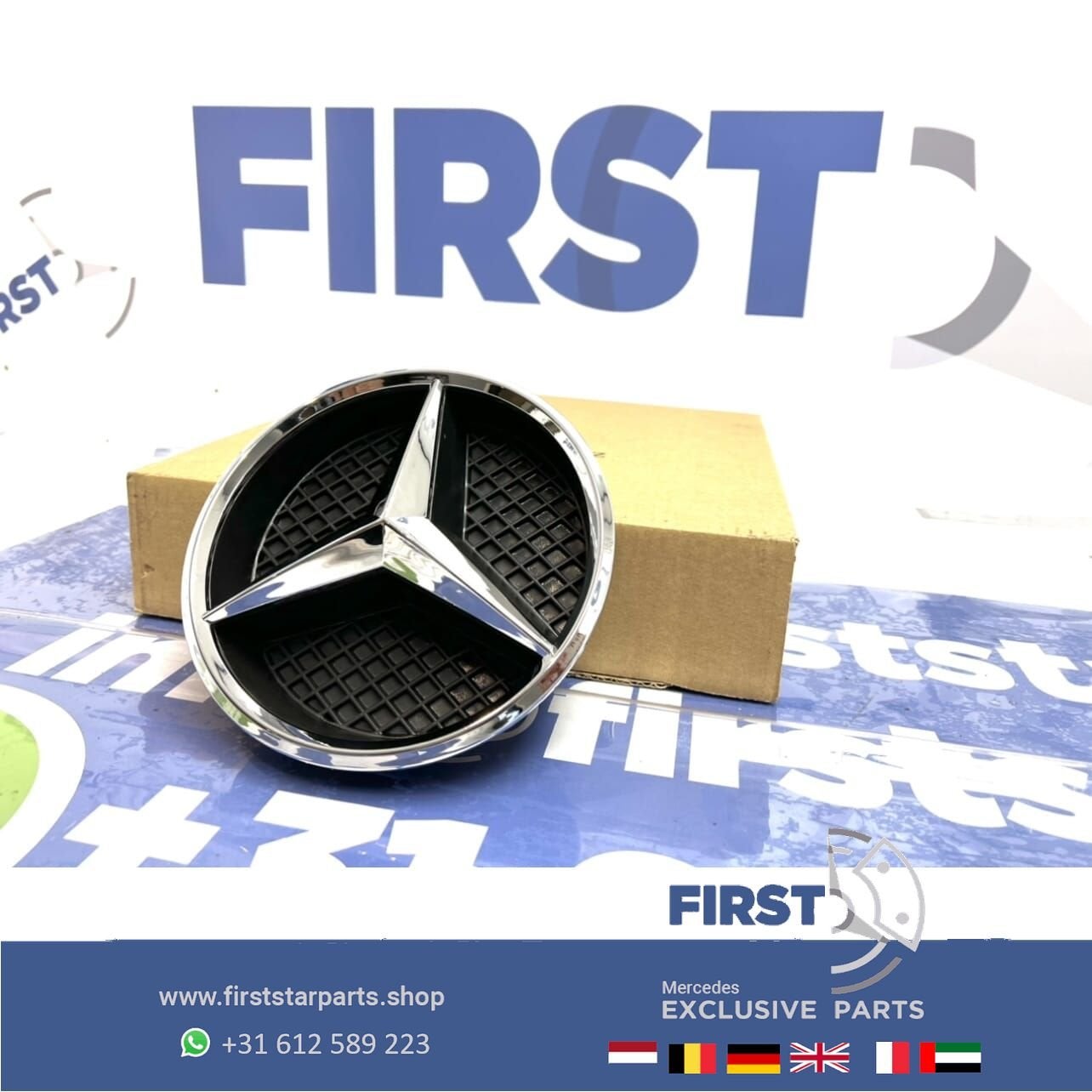 Mercedes STER CHROOM GRIL EMBLEEM W176 W246 W117 W156 W205 W, Gebruikt, -, Ophalen of Verzenden, -