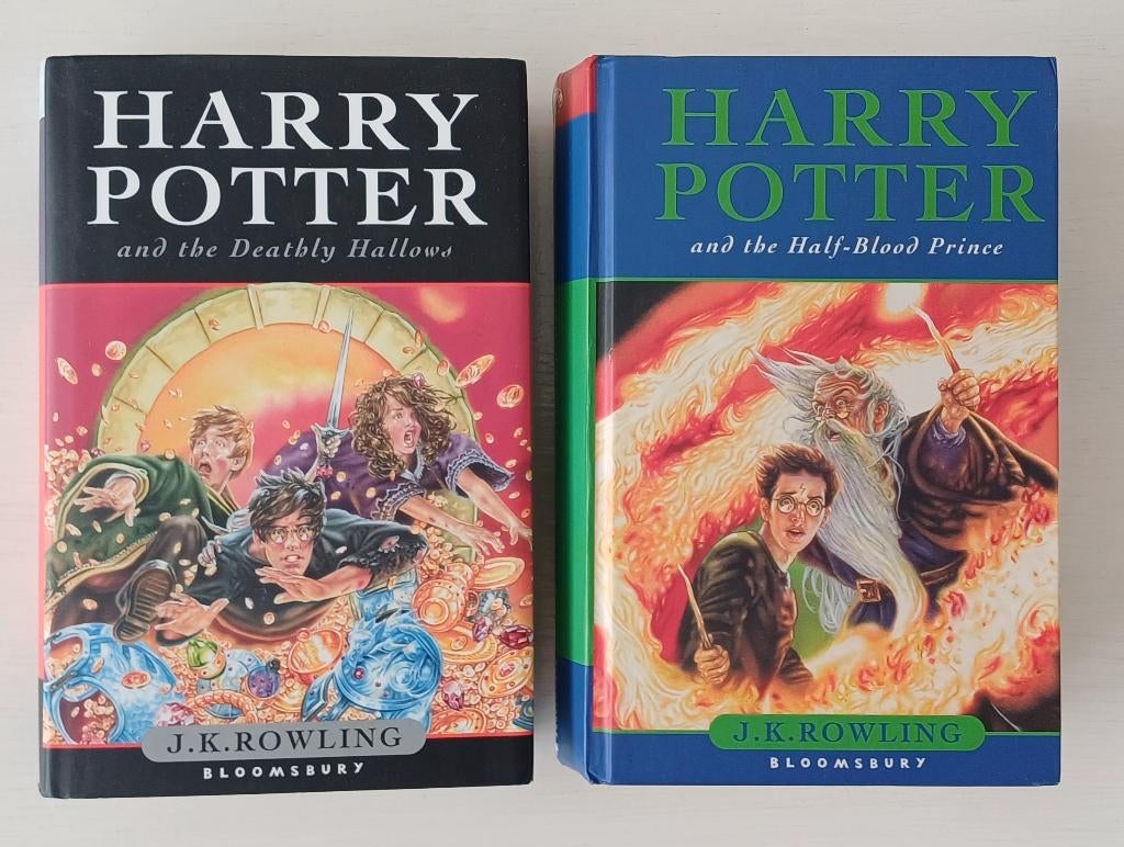 Eerste druk | Harry Potter hardcover set | Bloomsbury”, Verzamelen, Harry Potter, Ophalen of Verzenden, Zo goed als nieuw, Boek of Poster