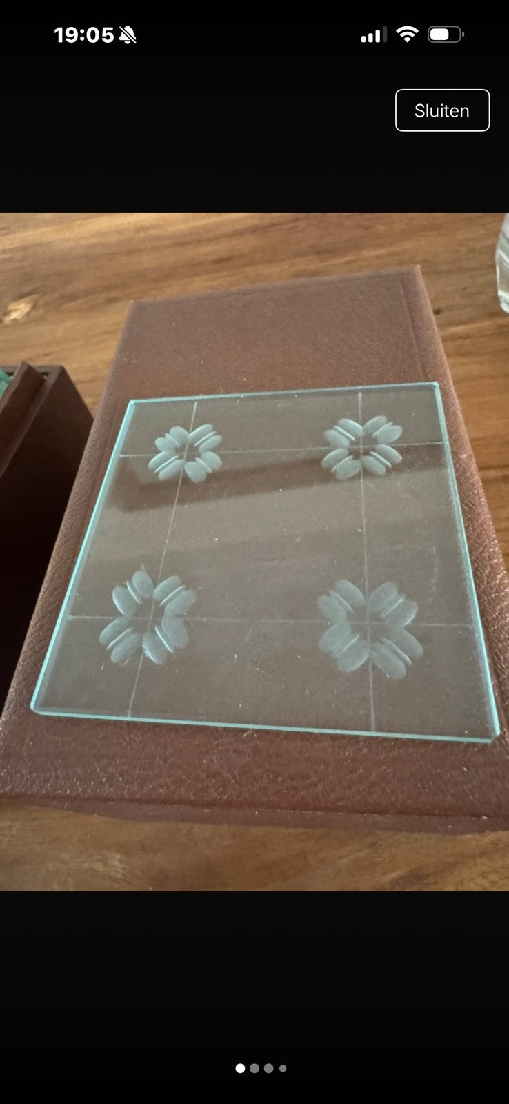 Glazen onderzetters, Antiek en Kunst, Ophalen of Verzenden