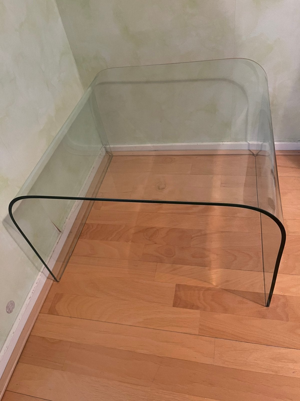 Schitterende design glazen tafel. Zie alle foto’s!, Ophalen, Gebruikt