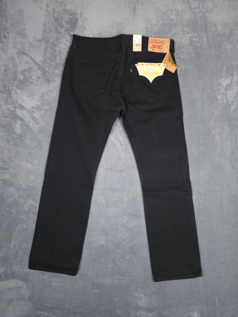 Levis 501 Broek W38 L32 Zwart 100% katoen Straight Jeans ., W36 - W38 (confectie 52/54), ., Zwart, Nieuw