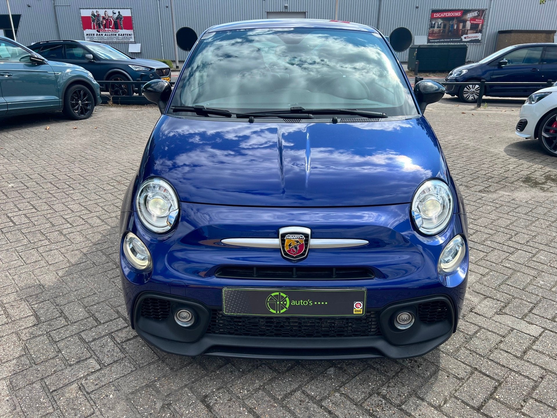 Fiat 500 1.4 T-Jet Abarth Turismo, Auto's, Fiat, Voorwielaandrijving, Gebruikt, 4 cilinders, Blauw
