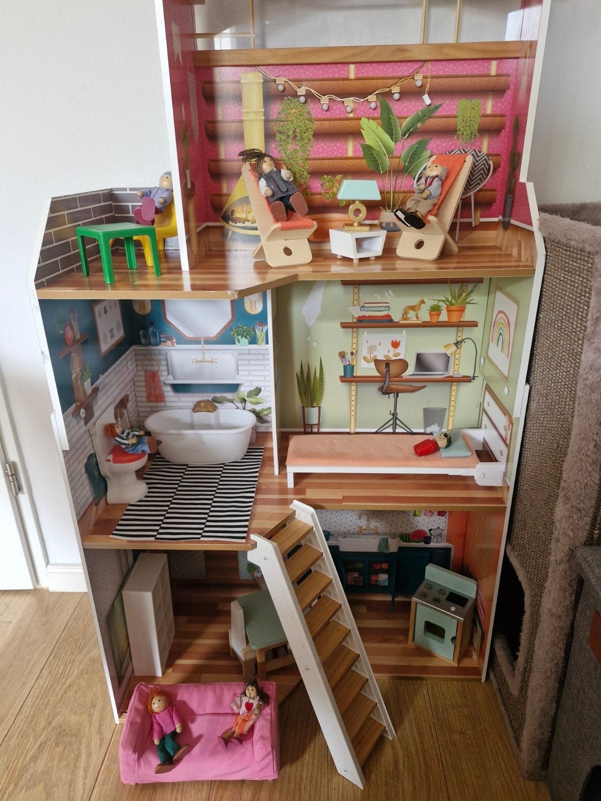 KidKraft Poppenhuis met Meubels en Poppen, Ophalen, Gebruikt, Poppenhuis