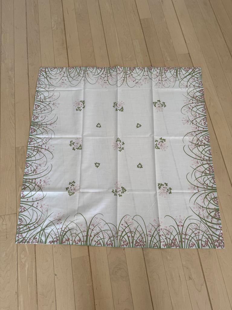 Vierkant katoenen tafelkleed 90x90 cm - Zo goed als nieuw, Wit, Vierkant, Zo goed als nieuw, 50 tot 100 cm