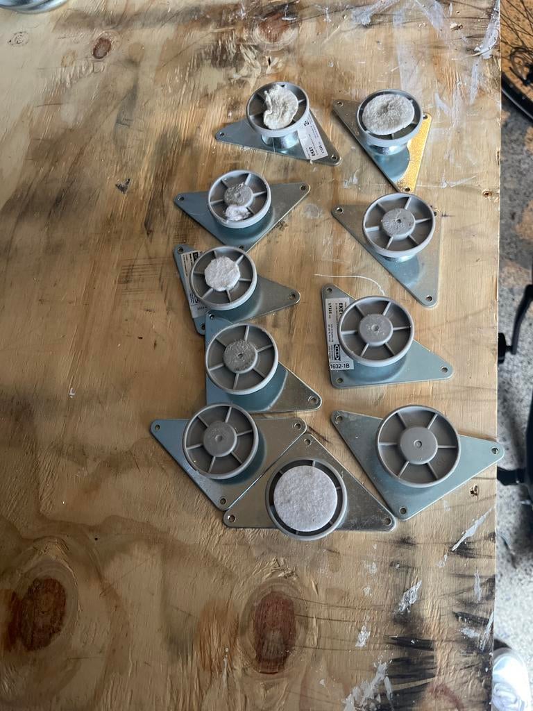 IKEA EKET stelpoten, 8 stuks, Ophalen, Gebruikt, Grijs, Metaal