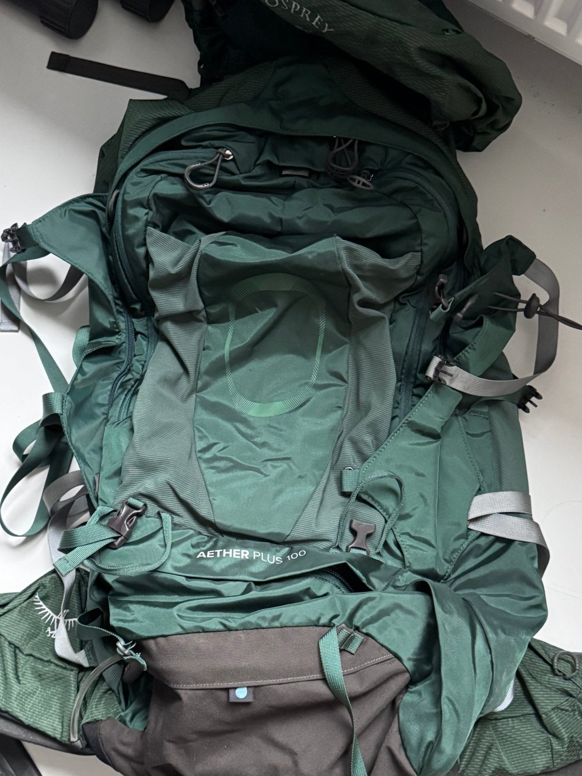 Osprey Aether Plus 100 - backpack, Ophalen, Gebruikt, Groen, 30 cm of meer