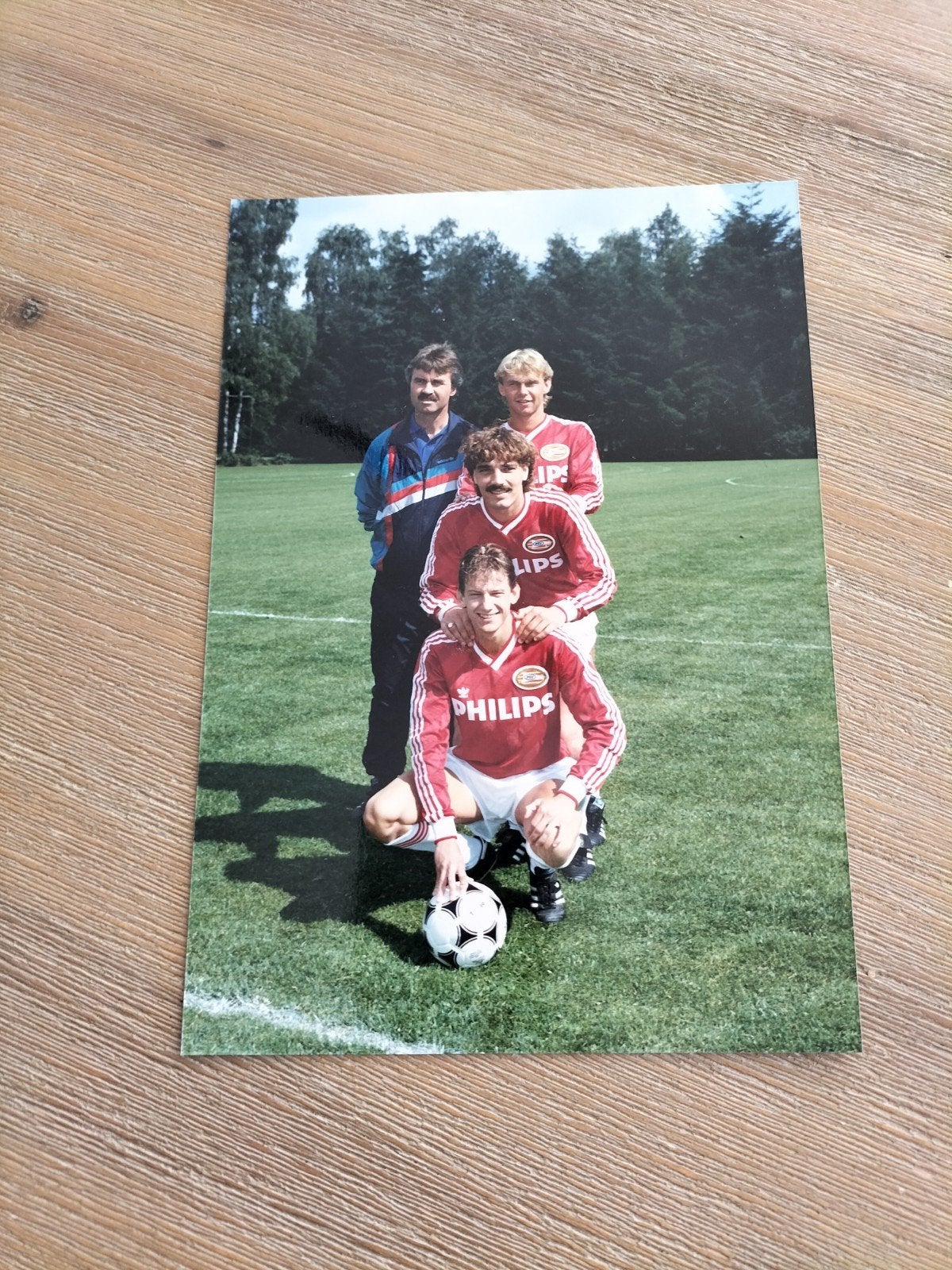 Foto PSV Linskens Ellerman Valkcx Hiddink Kruzen, Ophalen of Verzenden, Zo goed als nieuw, PSV, Overige typen