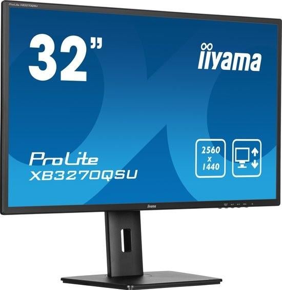 iiyama ProLite XB3270QSU-B1 - 32 inch QHD IPS Monitor, Computers en Software, IPS, Apex Electronics, In hoogte verstelbaar, Zo goed als nieuw