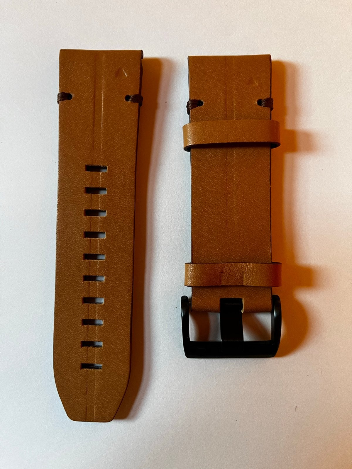 Nieuw 26 mm bruin leren horlogeband voor Garmin smartwatch, Ophalen of Verzenden, Nieuw, Android