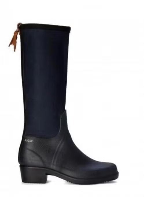 NIEUW! Aigle miss juliette dui marine laars rubber €73,99, Hoge laarzen, Blauw, Nieuw, Ophalen of Verzenden
