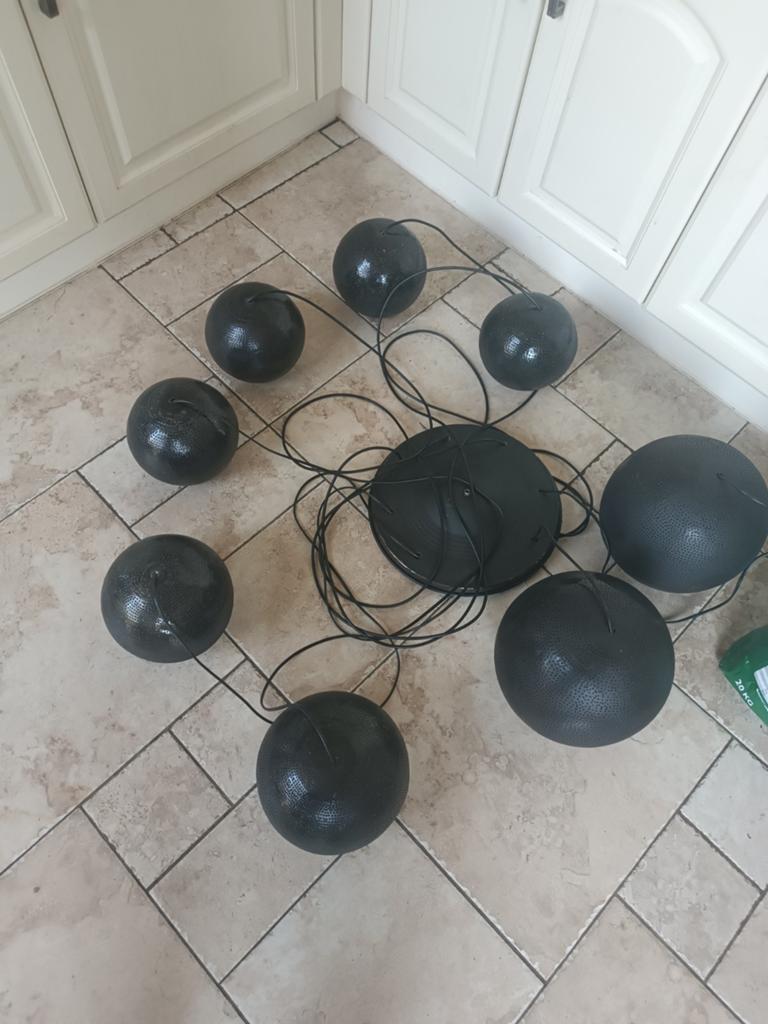 Grote hanglamp voor in vide 8 bollen, Huis en Inrichting, Ophalen of Verzenden, Minder dan 50 cm