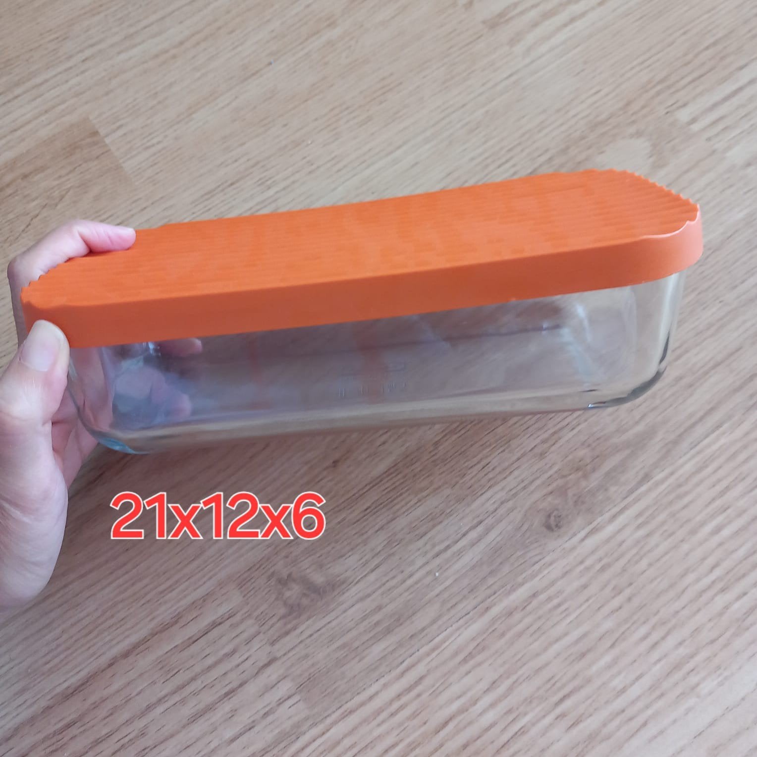 IKEA glazen voorraadpot met deksel (21x12x6 cm), IKEA, Ophalen of Verzenden, Voorraadpot, Meerkleurig