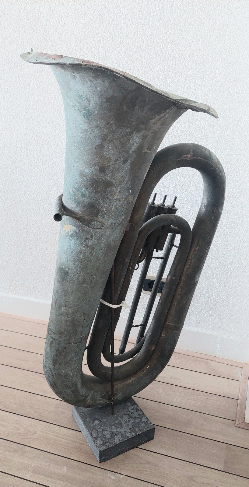 Oude decoratieve tuba - Uniek decoratiestuk, Ophalen, Gebruikt, Overige typen