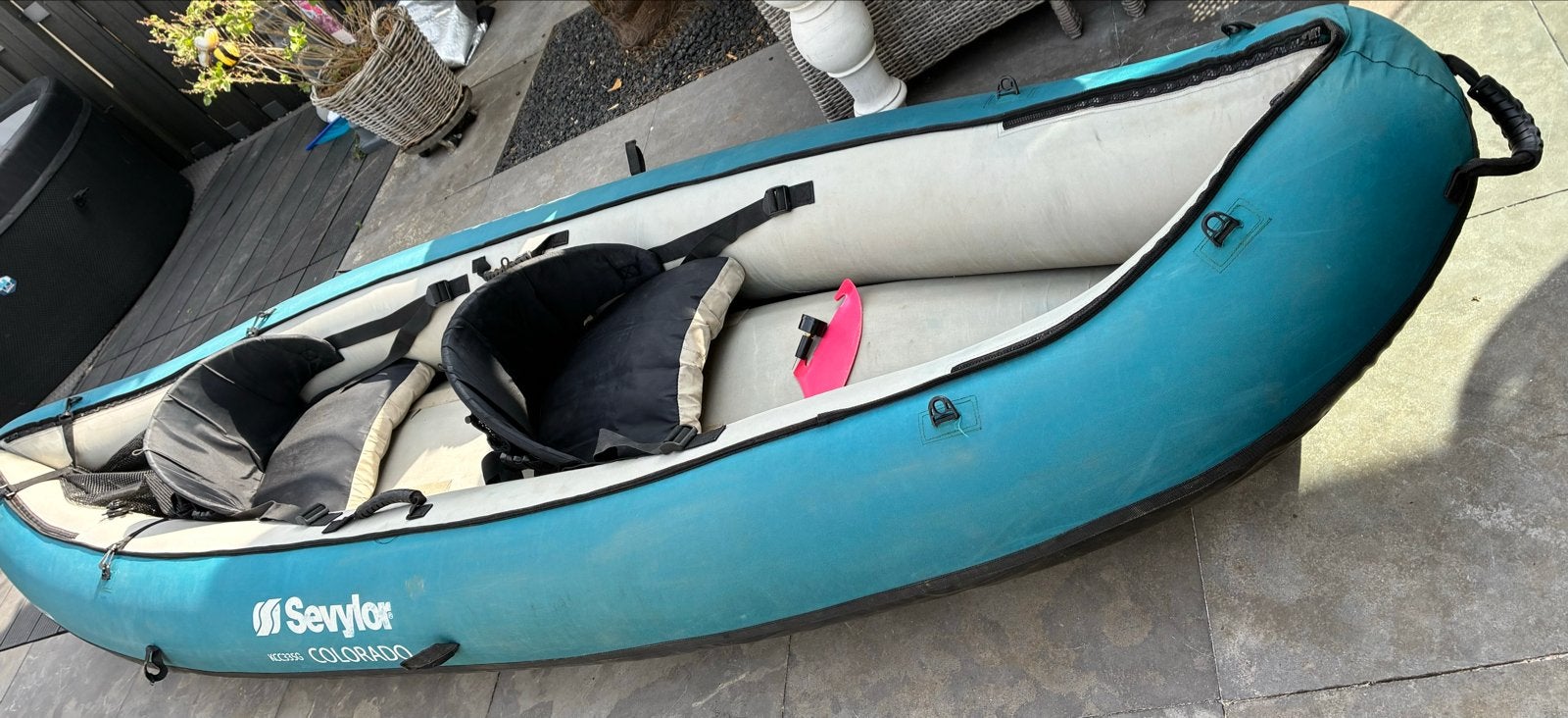 Sevylor Colorado KCC335G Opblaasbare Kano met Peddel, Watersport en Boten, Kano's, Ophalen, Gebruikt