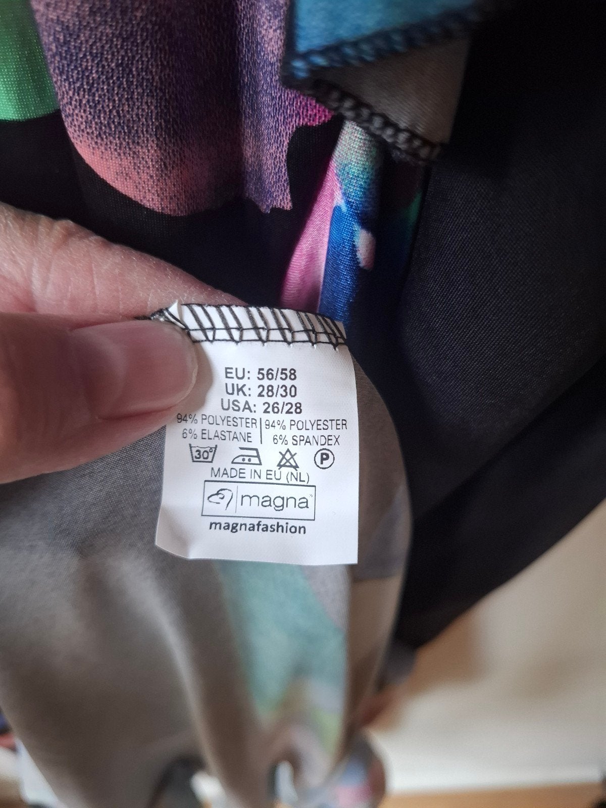 Magna overslagjurk met roezelstrook maat: 56,58, Blauw, Jurk, Nieuw, Ophalen of Verzenden