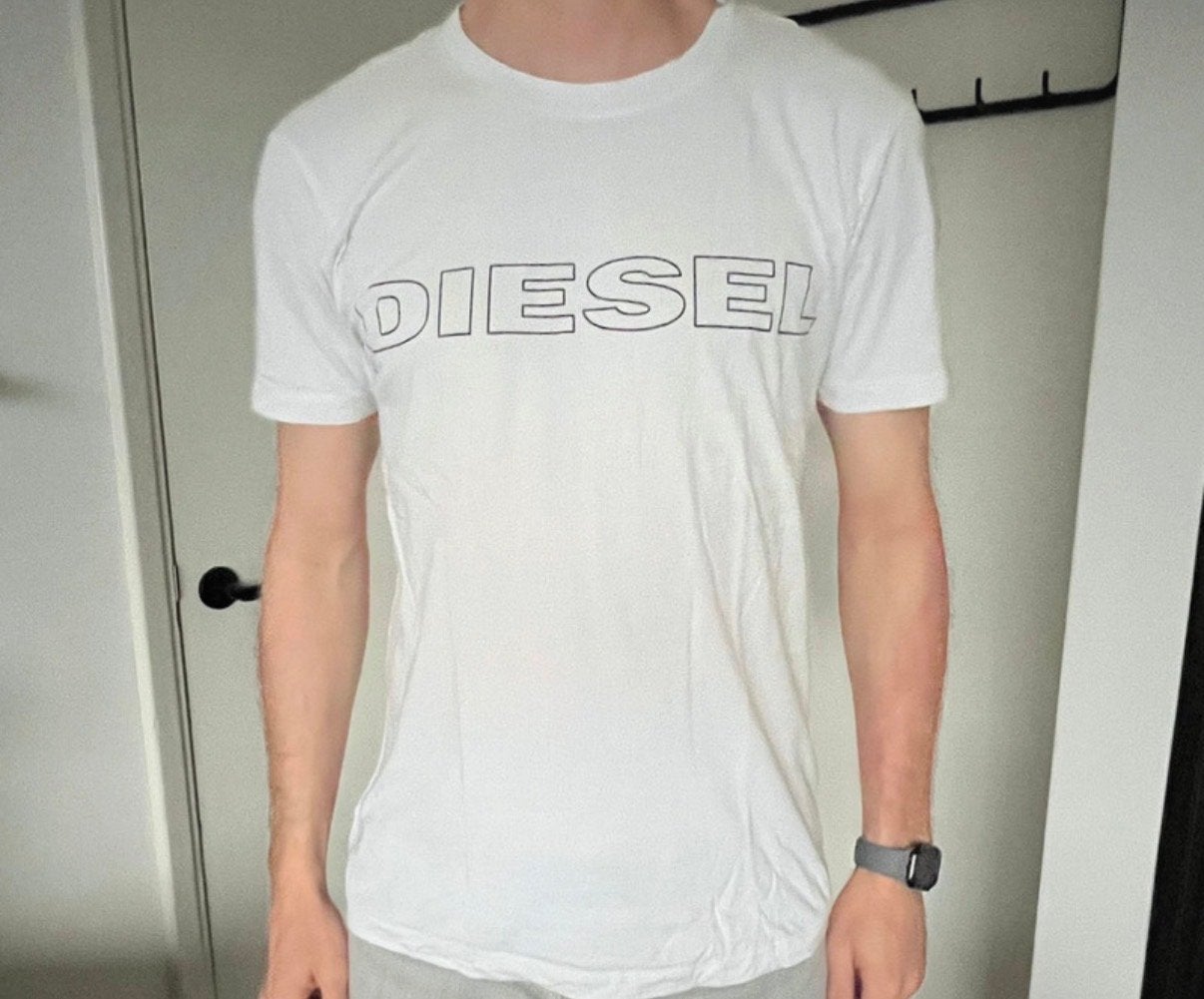 Diesel T-shirt wit maat M, Kleding | Heren, T-shirts, Ophalen of Verzenden, Gedragen, Maat 48/50 (M), Wit